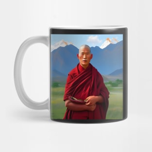 Portrait of Tibetan monk Mug